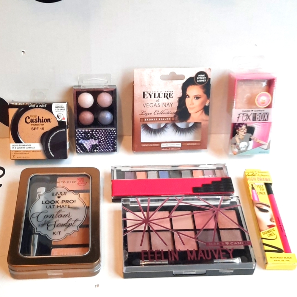NIB 8 Piece Beauty Bundle Hard Candy Eylure Wet and Wild
